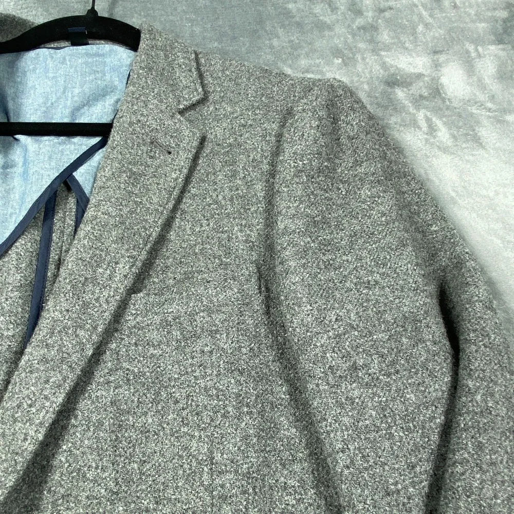 J Crew Blazer Mens 42L Gray Wool Blend Jacket Casual Sport Coat Classic Business